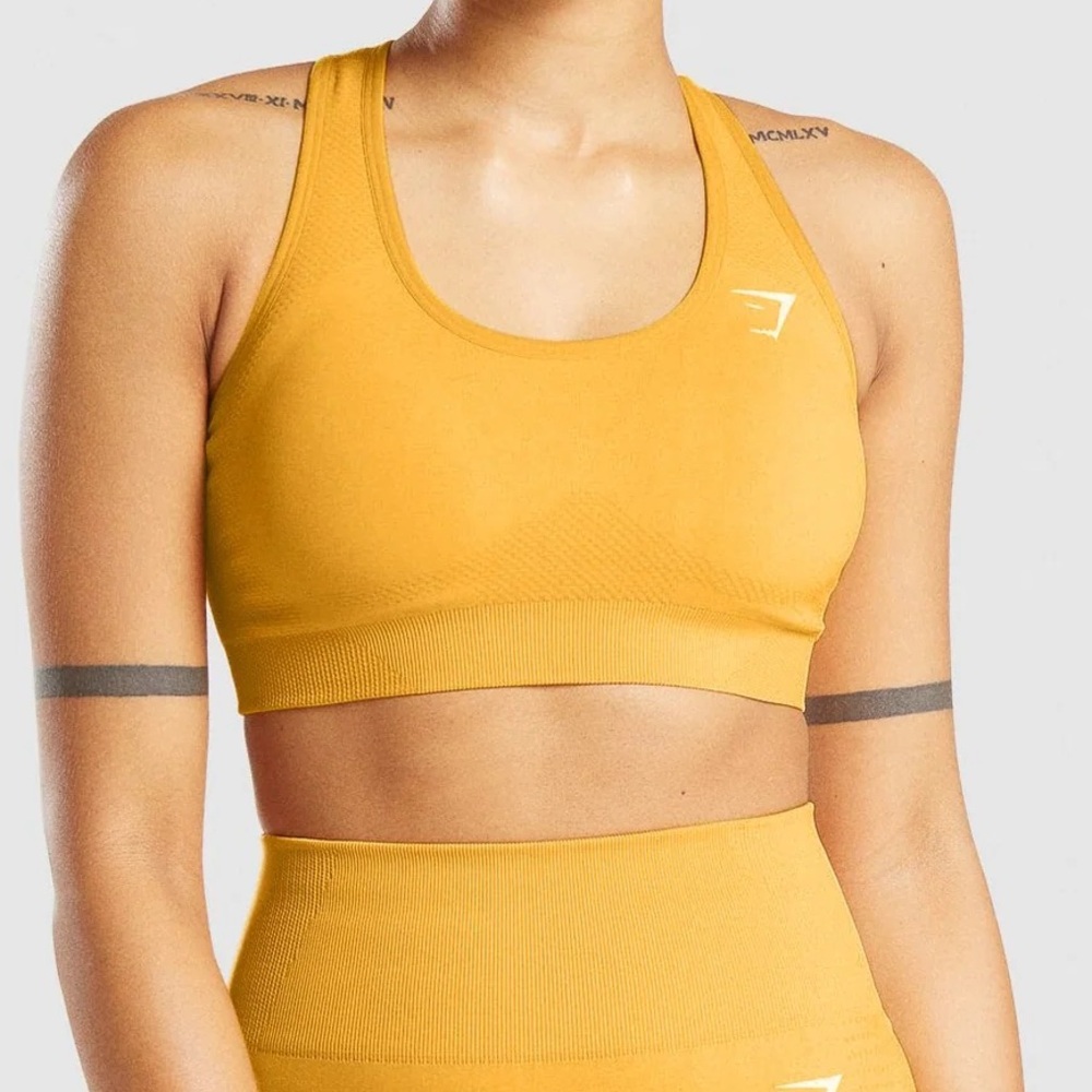 Gymshark VITAL SEAMLESS SPORTS BRA -Yellow - Picture 2 of 3
